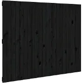 vidaXL Wandhoofdbord 140x3x110 cm massief grenenhout zwart
