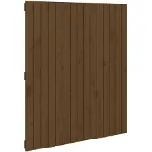 vidaXL Wandhoofdbord 95,5x3x110 cm massief grenenhout honingbruin