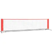 vidaXL Tennisnet 400x100x87 cm polyester zwart en rood