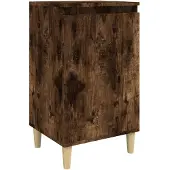 vidaXL Nachtkastje 40x35x70 cm bewerkt hout gerookt eikenkleurig