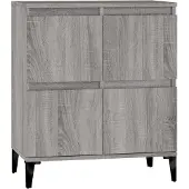 vidaXL Dressoir 60x35x70 cm bewerkt hout grijs sonoma eikenkleurig