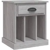 vidaXL Nachtkastje 43x36x50 cm grijs sonoma eikenkleurig