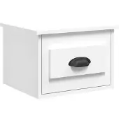 vidaXL Nachtkastje wandgemonteerd 41,5x36x28 cm wit