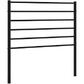 vidaXL Vervangend hoofdbord metaal zwart 90 cm