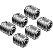 EK EKWB -Quantum Torque STC-10/13 Compressiefitting voor Soepele Slangen, 10/13mm, Satin Titanium, 6-Pack
