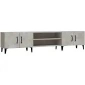 vidaXL Tv-meubel 180x31,5x40 cm bewerkt hout betongrijs