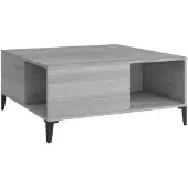 vidaXL Salontafel grijs Sonoma, 80x80x36,5 cm, houtvezel