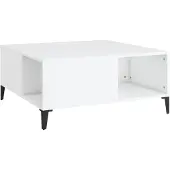 vidaXL Salontafel, wit, 80x80x36,5 cm, houtvezel