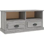 vidaXL Tv-meubel 93x35,5x45 cm bewerkt hout grijs sonoma eikenkleurig