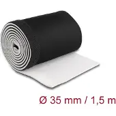 DeLOCK Cable sleeve neoprene flexible with hook-and-loop fastener 1.5 m x 135 mm black / white