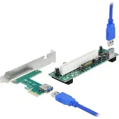 DeLOCK Riser Card PCI Express x1 to 1 x PCI 32 Bit Slot with 60 cm cable