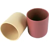 Dantoy bekerset baby BIOplastic mokka olijfgroen 2-delig duurzaam.