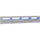 vidaXL Tv-meubel met LED-verlichting 240x35x40 cm grijs sonoma eiken