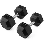 LivePro Hexagonale Rubber Dumbbell | Maat 22,5 kg