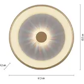 JUST LIGHT LED-plafondlamp Vertigo, dimbaar, messing / goud, Woon-/ Eetkamer, metaal, Modern, LED plafondlamp