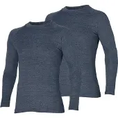Heatkeeper Thermoshirt - Heren - Thermokleding - Antraciet - L - Set van 2