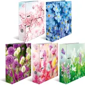 Herma ordners bloemen motief assortiment, 70 mm rugbreedte, 10 stuks