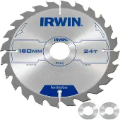 Irwin Cirkelzaagblad voor Hout | Construction | Ø 180mm Asgat 30mm 24T - 1897195