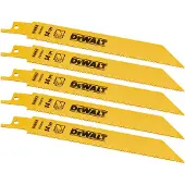 DeWalt Reciprozaagblad Metaal Dt2361-qz - 152mm - 14tpi - Bi-metaal - 5 Stuks