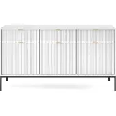 Selsey Dressoir Louis 3 deurs 3 lades | spaanplaat wit 154x83x39 cm dressoirs | NADUVI