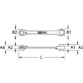 Ks Tools 5034543 503.4543 Dubbele ringsleutel Sleutelbreedte (metrisch) 12 - 15 mm