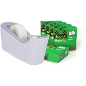 Scotch Plakbandhouder C18 lavendel + 6 rollen magic tape 19mmx33m