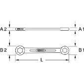 Ks Tools 9110373 911.0373 Dubbele ringsleutel Sleutelbreedte (metrisch) 10 - 12 mm