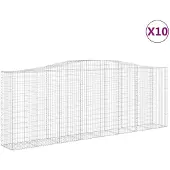 vidaXL Schanskorven 10 st gewelfd 400x50x140/160 cm ijzer