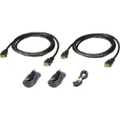 Aten KVM Aansluitkabel [1x HDMI-stekker, USB-A 2.0 stekker, Jackplug male 3,5 mm - 1x HDMI-stekker, Jackplug male 3,5 mm, USB 2.0 bus B] 1.80 m Zwart