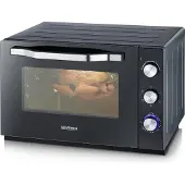 Severin TO 2073 - Vrijstaande hete lucht oven - 2200 Watt - 60 liter - Zwart