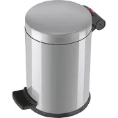 Hailo Pedaalemmer Solid S 4 L zilverkleurig