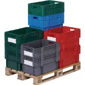 LA-KA-PE Draaistapelbak | PP grijs | L600xB400xH210mm | 1 stuk - DTK600/ 210-0 GRAU DTK600/ 210-0 GRAU