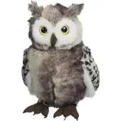 Heunec Pluche knuffel uil - Zacht knuffeldier van 30 cm - Grijs