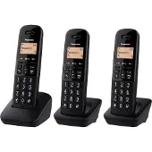 Panasonic KX-TGB613, DECT-telefoon, Draadloze headset, 50 nummers, Identificatie van de beller, Zwart