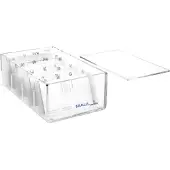 MAUL Box voor visitekaartjes - transparant - acryl - 1 stuk - 19.1 x 11.6 x 7.2 cm
