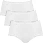 Sloggi Broek met geschulpte zoom in een set van 3 stuks
