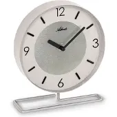 Atlanta TAFELKLOK SILVER & WHITE MODERN DESIGN