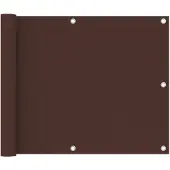vidaXL Balkonscherm 75x400 cm oxford stof bruin