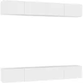 vidaXL TV-kastjes, 4 stuks, wit, 100x30x30 cm, van houtvezel