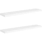 vidaXL Wandschappen zwevend 2 st 120x23,5x3,8 cm MDF wit