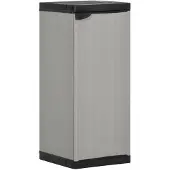 vidaXL Tuinkast met 1 schap 35x40x85 cm grijs en zwart