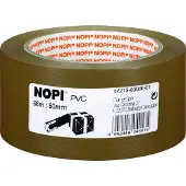 NOPI Ruban adhésif d'emballage en PVC, 50 mm x 66 m, marron