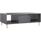 vidaXL Salontafel 103,5x60x35 cm bewerkt hout hoogglans grijs