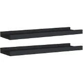 vidaXL Fotoplanken 2 st 40x9x3 cm MDF zwart