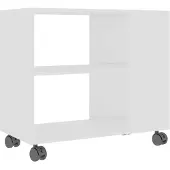 vidaXL Bijzettafel 70x35x60,5 cm bewerkt hout wit