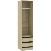 vidaXL Kledingkast met lades 50x50x200 cm bewerkt hout sonoma eiken
