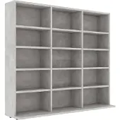 vidaXL Cd-kast 100x23x89,5 cm bewerkt hout betongrijs