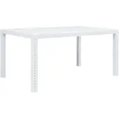 vidaXL Tuintafel 150x90x72 cm rattan-look kunststof wit
