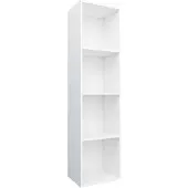 vidaXL Boekenkast/tv-meubel 36x30x143 cm bewerkt hout wit