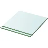 vidaXL Schappen 2 st 30x30 cm glas transparant